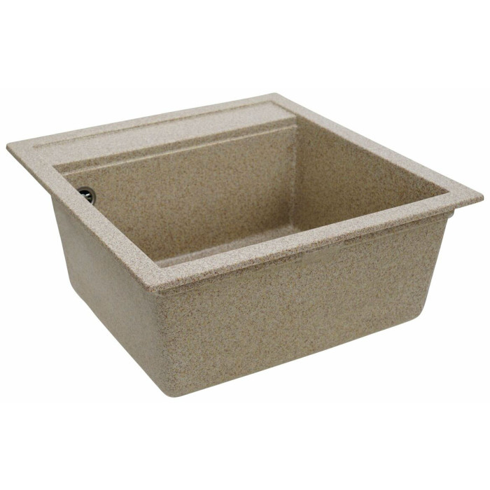 Valeso 5149 Fiesta caramel – 51 cm wide inset kitchen sink based on natural quartz with a deep bowl and wide drain opening