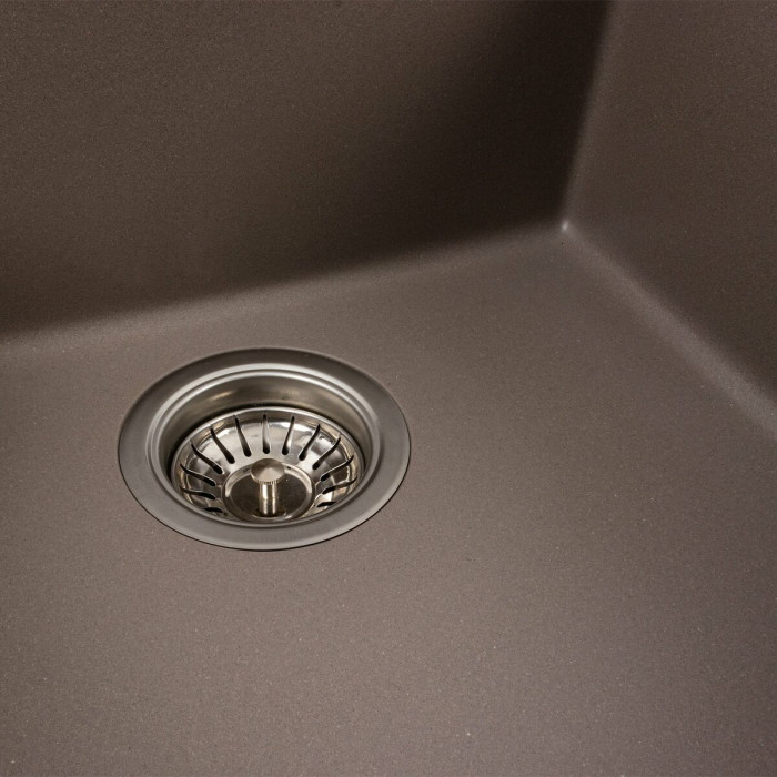 Valeso Fiesta 5149 dune – 51 cm granite bowl sink for the kitchen; durable composite based on natural quartz