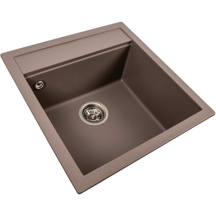Valeso Fiesta 5149 dune – 51 cm granite bowl sink for the kitchen; durable composite based on natural quartz