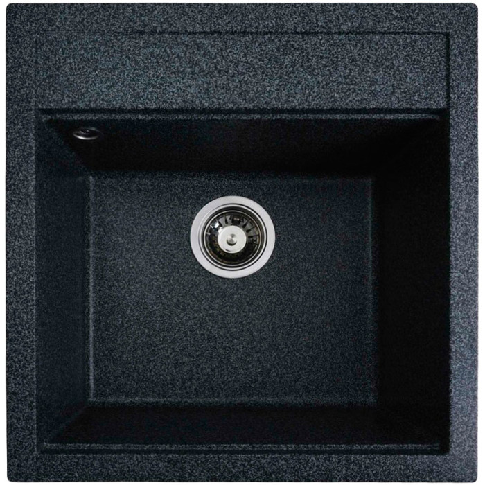 Valeso 5149 Fiesta graphite – 51 cm dark composite sink for kitchen countertops; 423619 cm bowl with wide drain and overflow
