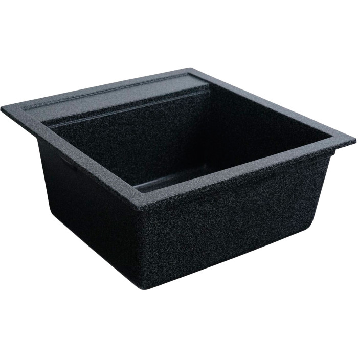 Valeso 5149 Fiesta graphite – 51 cm dark composite sink for kitchen countertops; 423619 cm bowl with wide drain and overflow