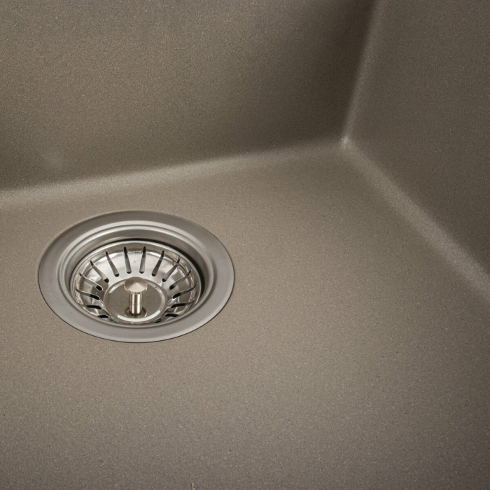 Valeso Fiesta 5149 titanium – kitchen sink made of composite based on natural quartz; matte surface texture