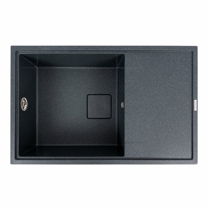 Valeso Galans 7950 anthracite - 79 cm rectangular quartz kitchen sink with a wing
