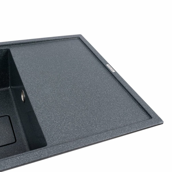 Valeso Galans 7950 anthracite - 79 cm rectangular quartz kitchen sink with a wing