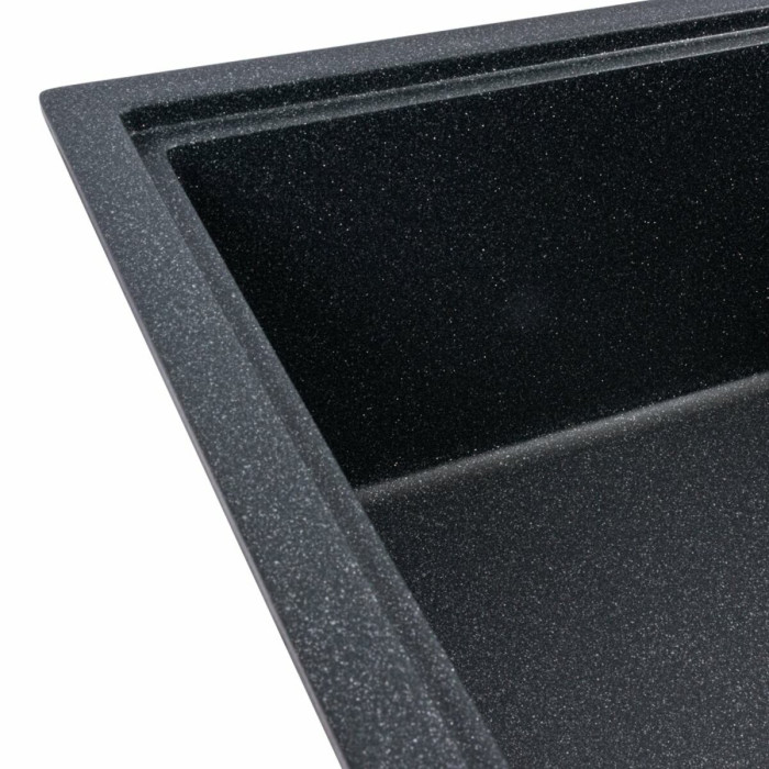 Valeso Galans 7950 anthracite - 79 cm rectangular quartz kitchen sink with a wing