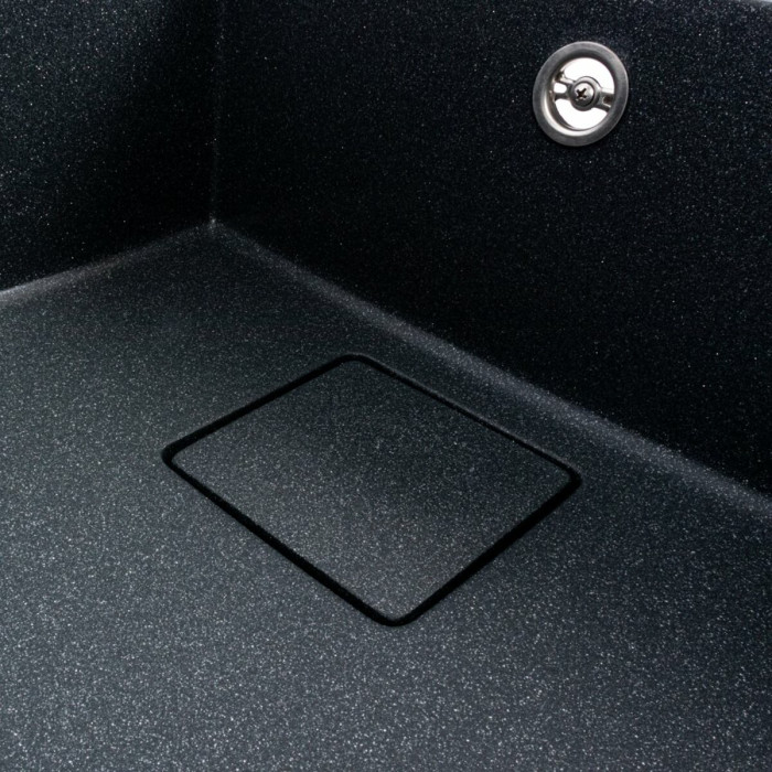 Valeso Galans 7950 anthracite - 79 cm rectangular quartz kitchen sink with a wing