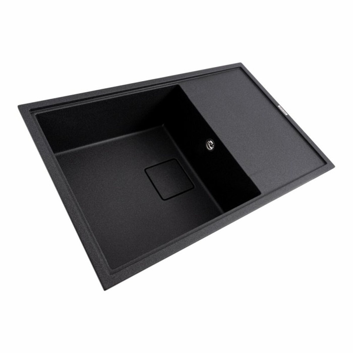 Valeso Galans 7950 carbon – inset rectangular quartz sink with drainer