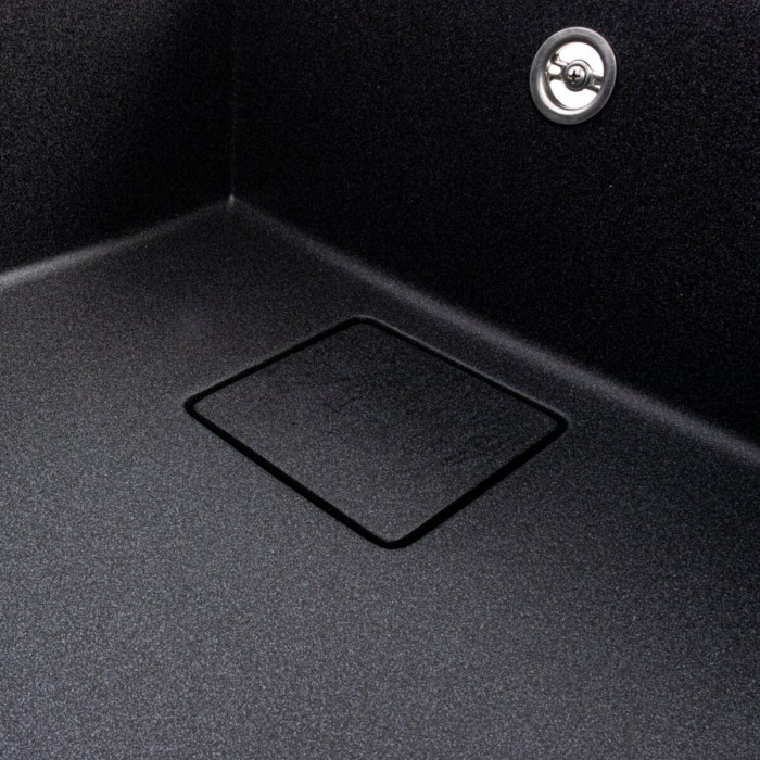Valeso Galans 7950 carbon – inset rectangular quartz sink with drainer