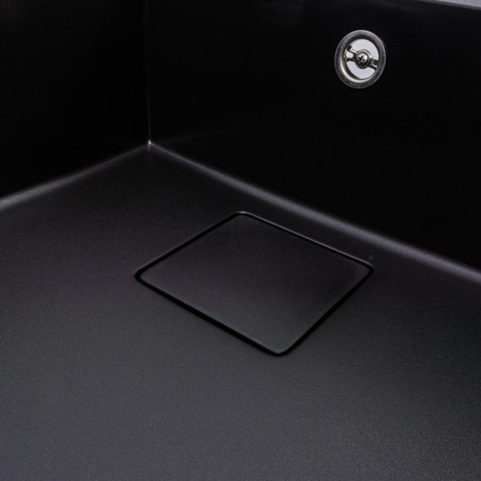 Valeso Galans 7950 black - 79/50 cm rectangular built-in stone sink