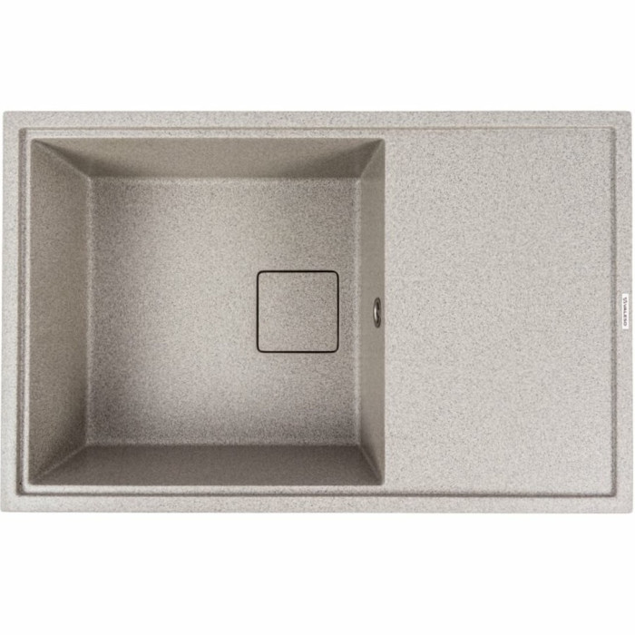 Valeso Galans 7950 gray - 79/50 cm matte composite sink with platform