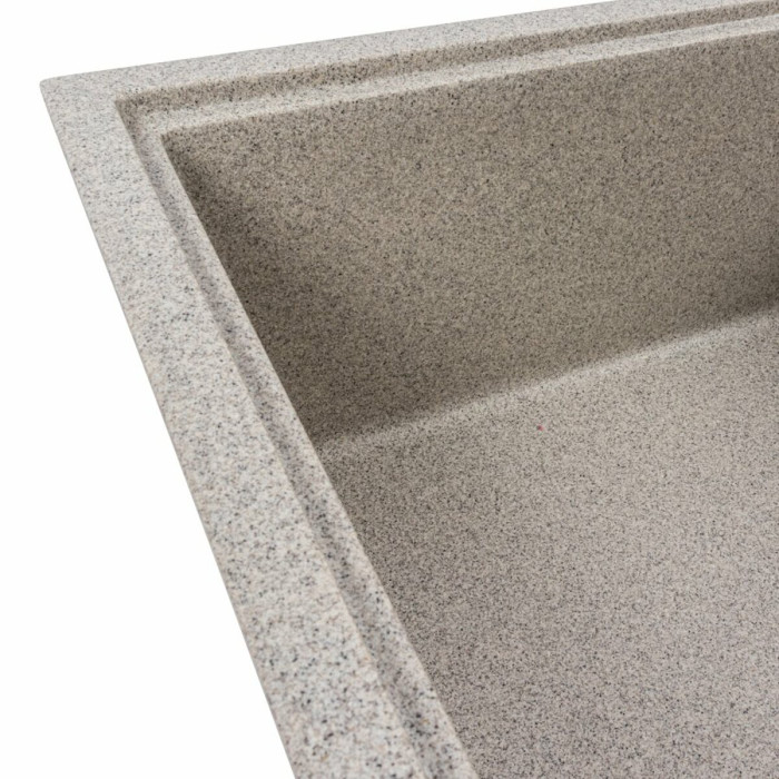 Valeso Galans 7950 gray - 79/50 cm matte composite sink with platform