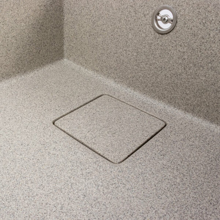 Valeso Galans 7950 gray - 79/50 cm matte composite sink with platform