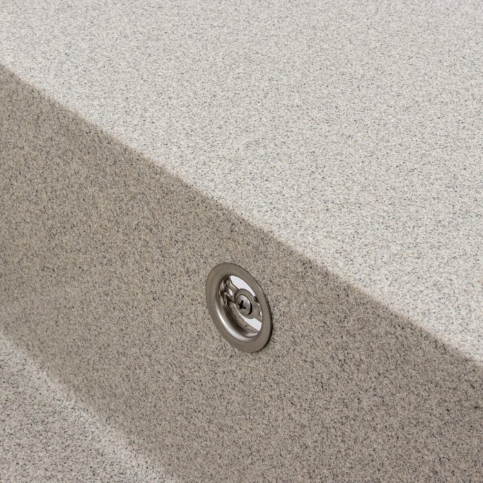 Valeso Galans 7950 gray - 79/50 cm matte composite sink with platform