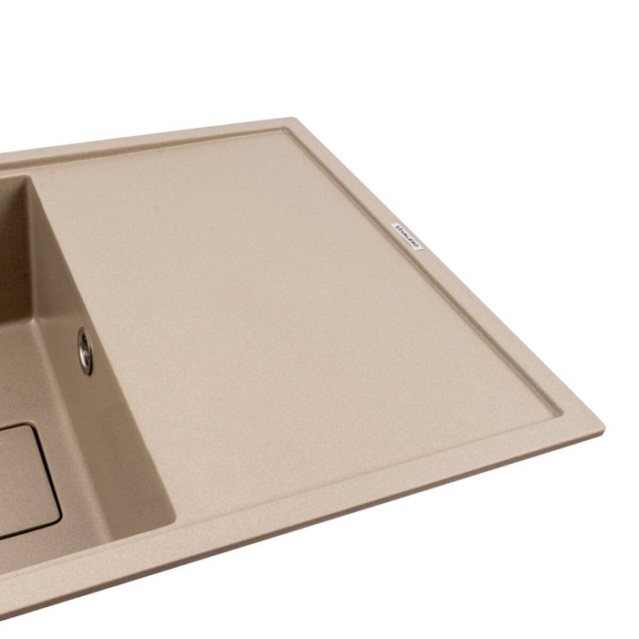 Valeso Galans 7850 titanium - 78 cm rectangular kitchen sink made of artificial stone