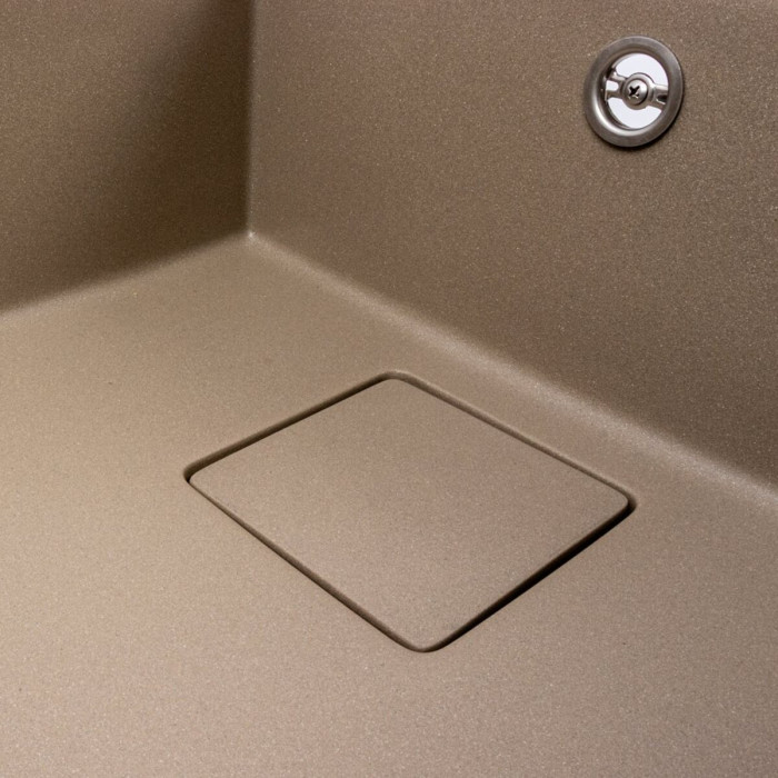 Valeso Galans 7850 titanium - 78 cm rectangular kitchen sink made of artificial stone