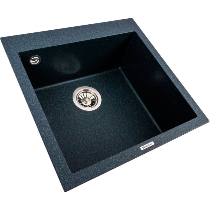 Valeso Galax 5050 Anthracite — 50×50 cm Square Built-in Composite Sink