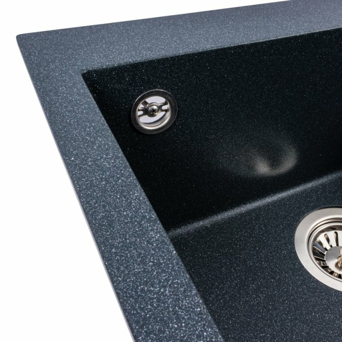 Valeso Galax 5050 Anthracite — 50×50 cm Square Built-in Composite Sink