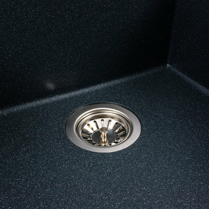 Valeso Galax 5050 Anthracite — 50×50 cm Square Built-in Composite Sink