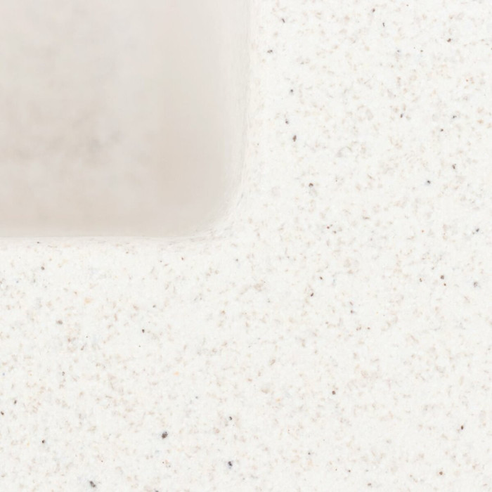 Valeso Galax 5050 white with speckles - 50 cm square built-in sink made of quartz composite