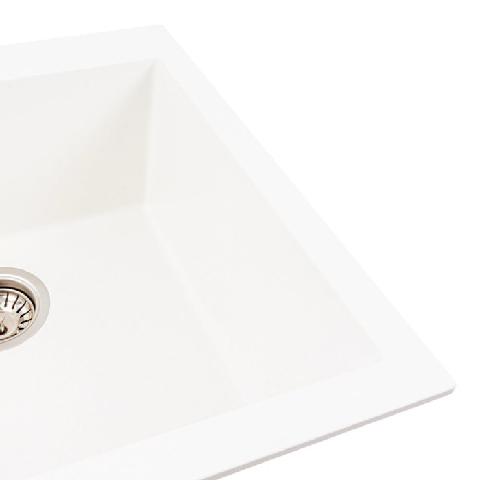 Valeso Galax 5050 snow white - 50 cm granite inset kitchen sink