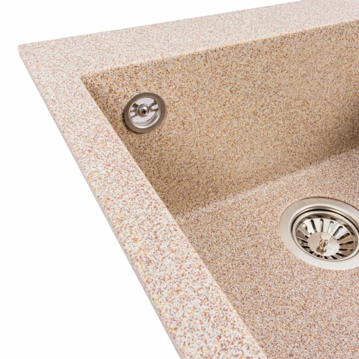 Valeso Galax 5050 Caramel — quartz inset sink 50×50 cm for kitchen countertop