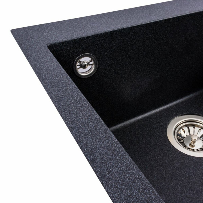 Valeso Galax 5050 Carbon — 50 cm granite square kitchen bowl sink