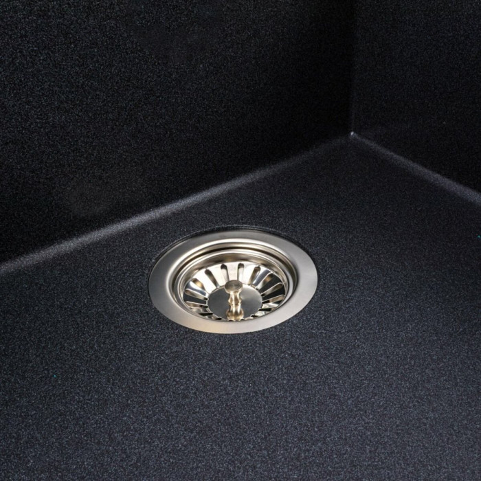 Valeso Galax 5050 Carbon — 50 cm granite square kitchen bowl sink