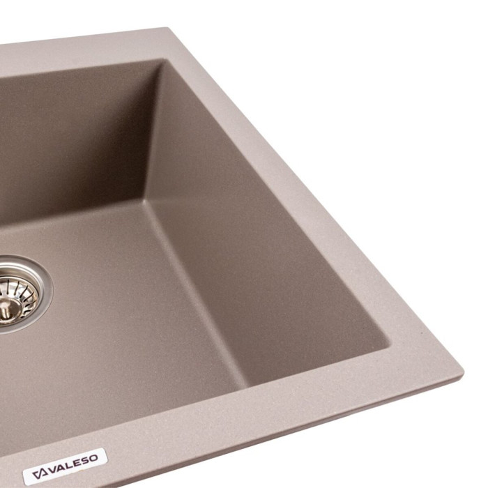 Valeso Galax 5050 dune - bowl sink 50 by 50 cm made of matte artificial stone