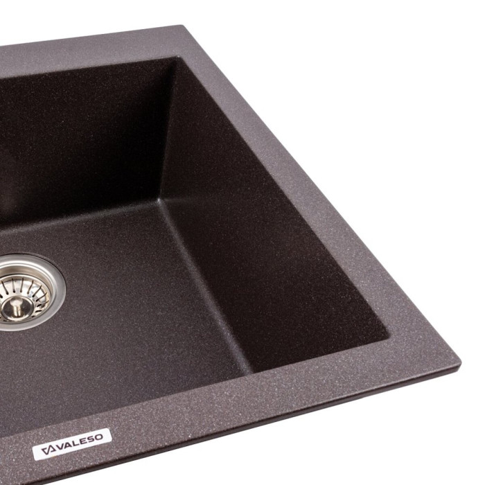 Valeso Galax 5050 grenadine - 50 by 50 cm inset sink with matte surface