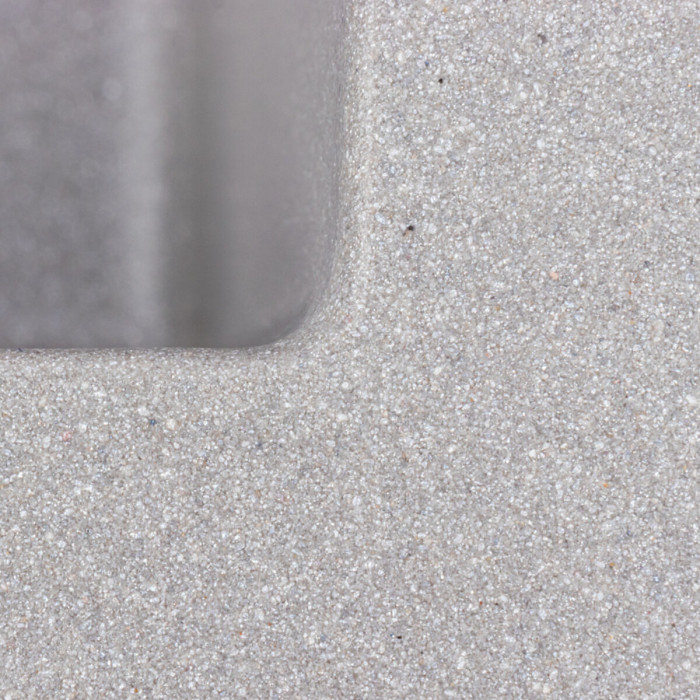Valeso Galax 5050 monsoon grey – 50 cm square bowl sink made of grey artificial stone; deep 21 cm bowl