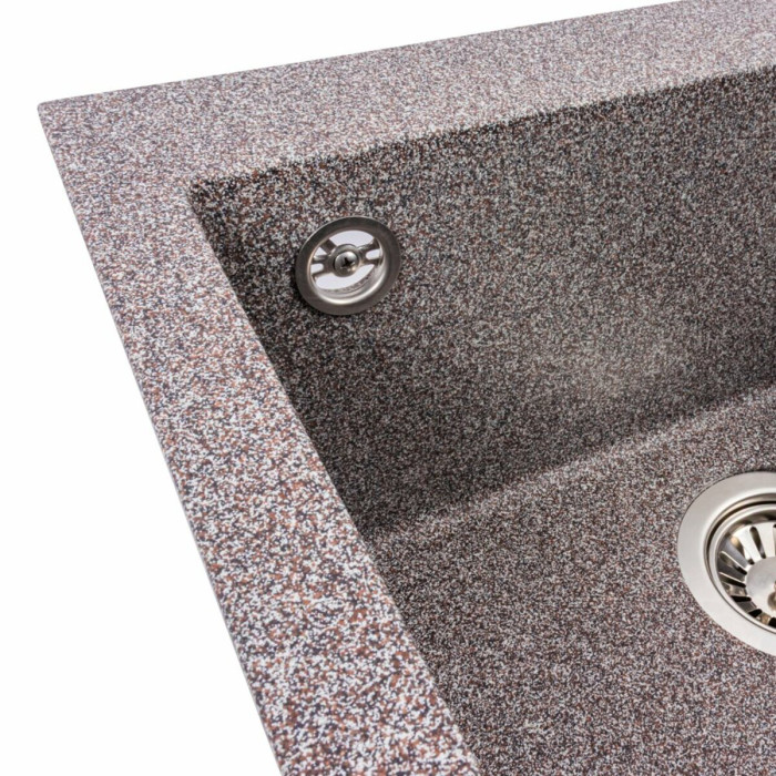 Valeso Galax 5050 Mix — built-in square quartz sink for countertop installation