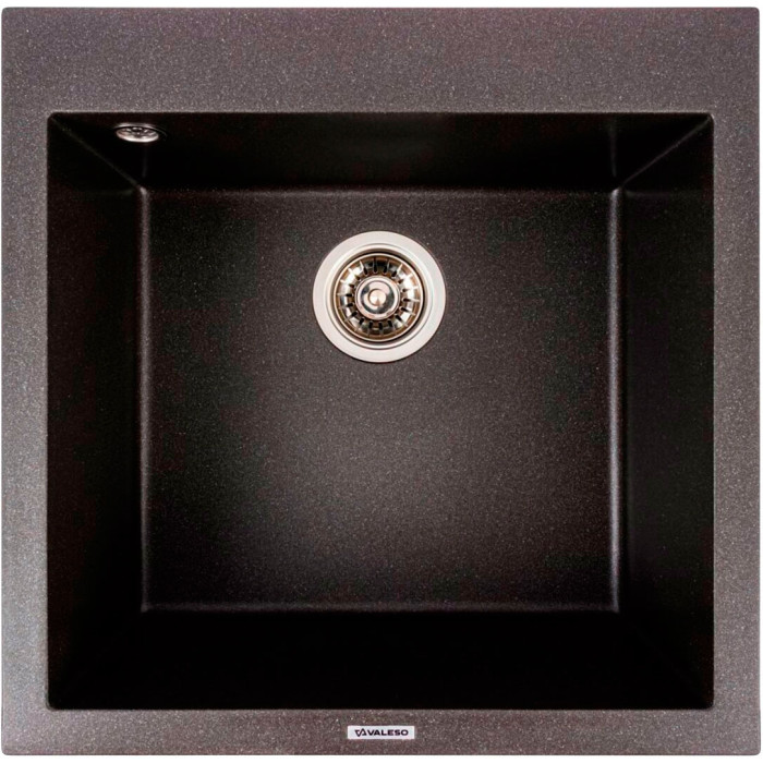 Valeso Galax 5050 morion - 50 cm square quartz kitchen sink