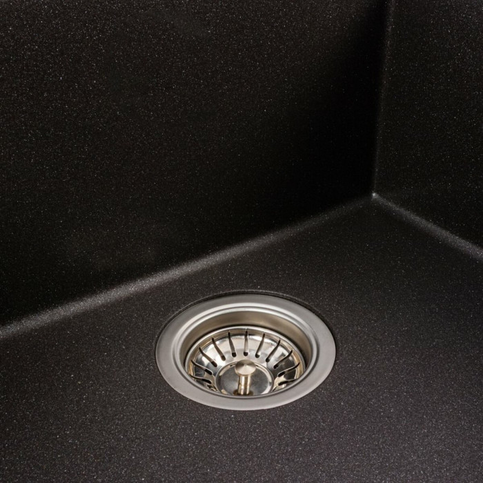 Valeso Galax 5050 morion - 50 cm square quartz kitchen sink