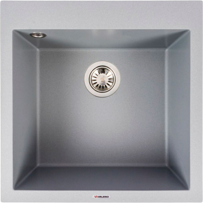 Valeso Galax 5050 Grey Metallic — 50 cm inset quartz sink for kitchen