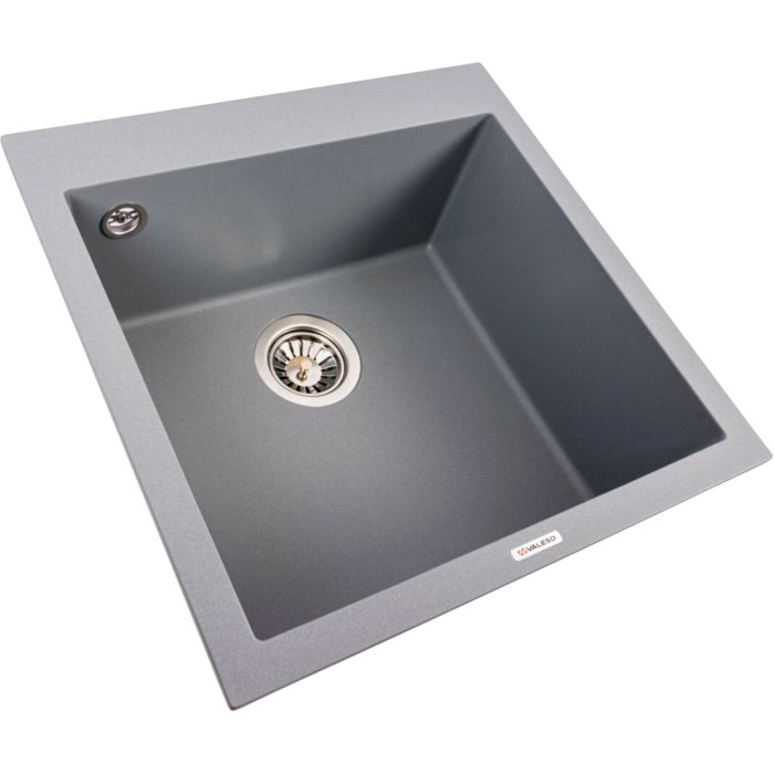 Valeso Galax 5050 Grey Metallic — 50 cm inset quartz sink for kitchen