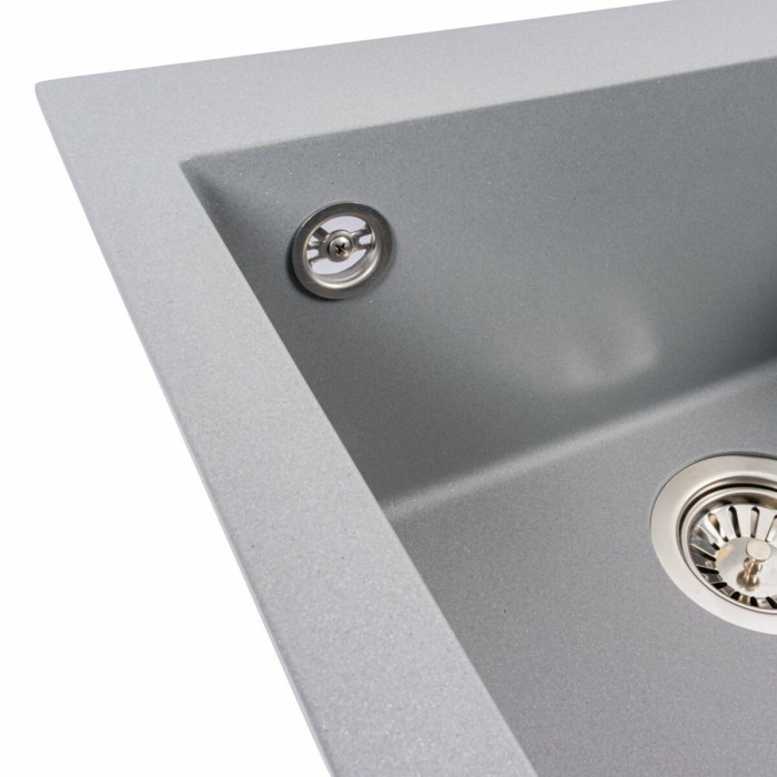 Valeso Galax 5050 Grey Metallic — 50 cm inset quartz sink for kitchen
