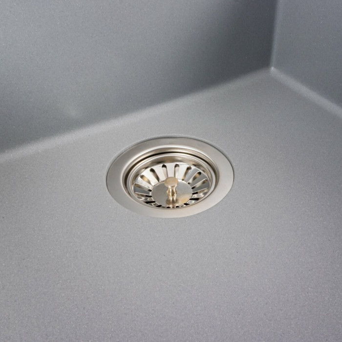 Valeso Galax 5050 Grey Metallic — 50 cm inset quartz sink for kitchen