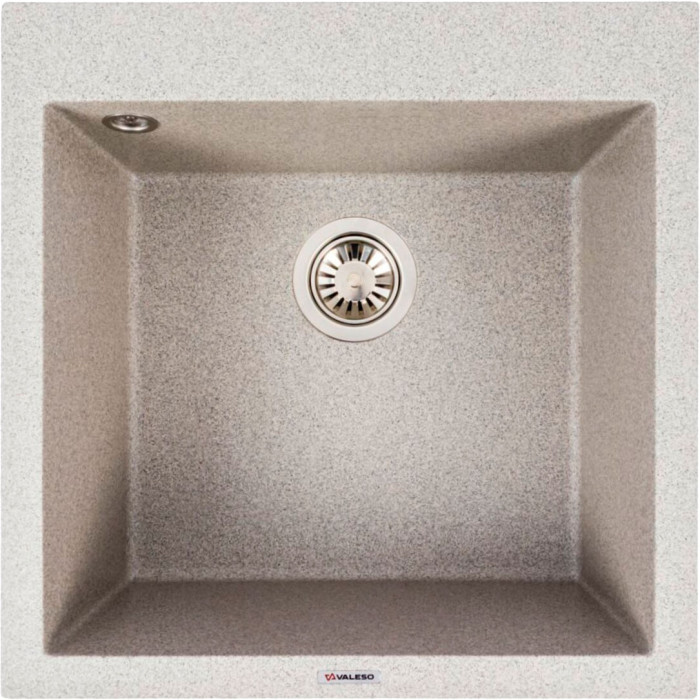 Valeso Galax 5050 Grey — 50 cm deep quartz kitchen sink