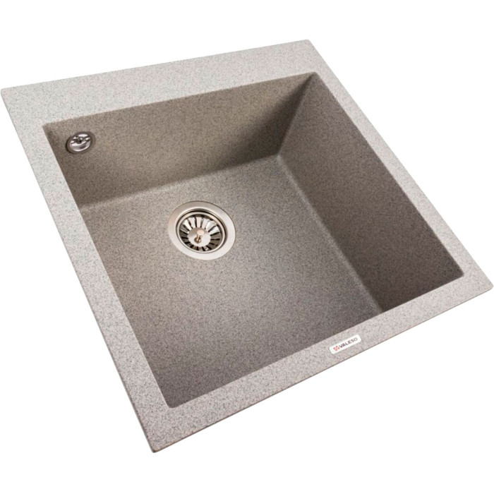 Valeso Galax 5050 Grey — 50 cm deep quartz kitchen sink
