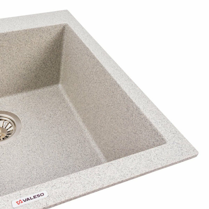 Valeso Galax 5050 Grey — 50 cm deep quartz kitchen sink