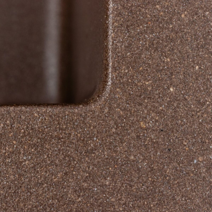 Valeso Galax 5050 dark rock — square kitchen sink 50 cm made of ceramic granite