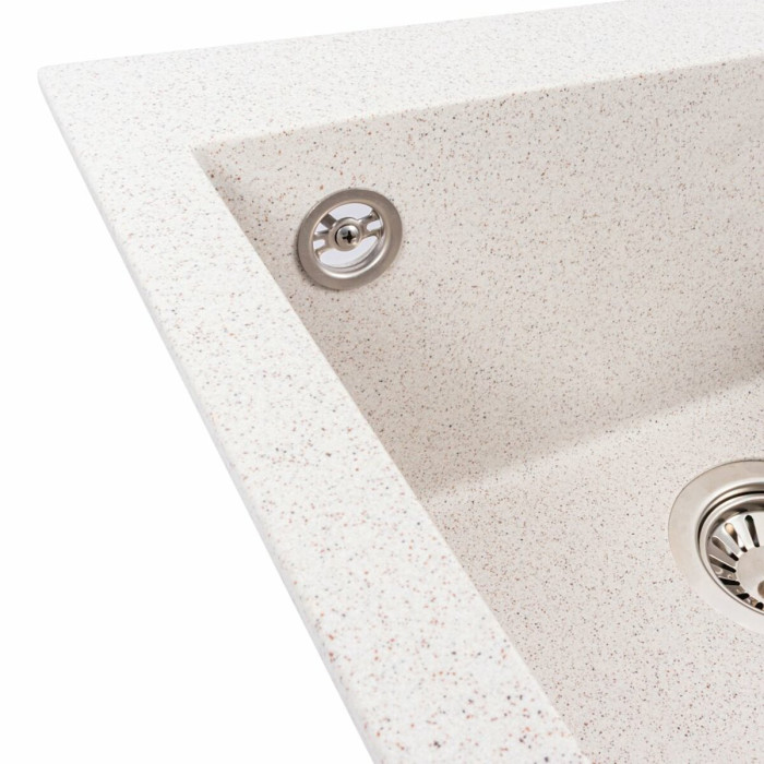 Valeso Galax 5050 topaz - 50 cm stone sink for top-mounted kitchen installation