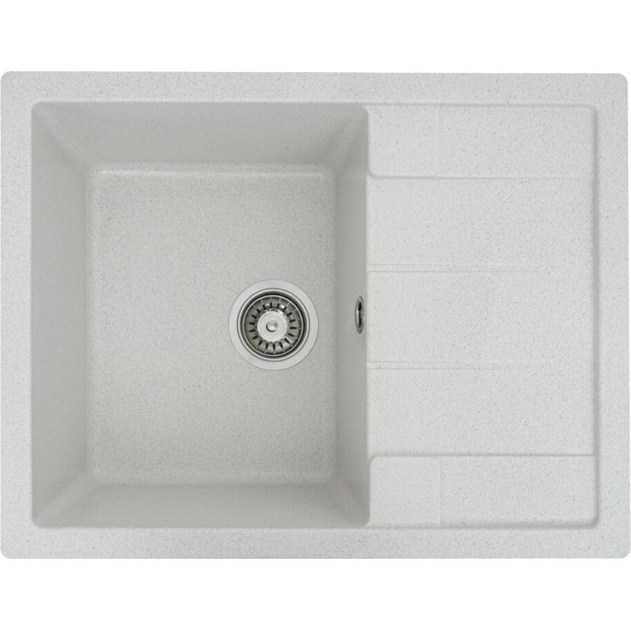 Valeso Intenso 6550 white with speckles – 65 cm wide sink with a wing