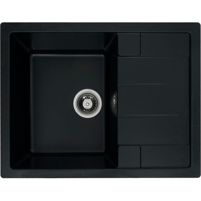Valeso Intenso 6550 black – 65*50 cm sink with a wing and matte surface
