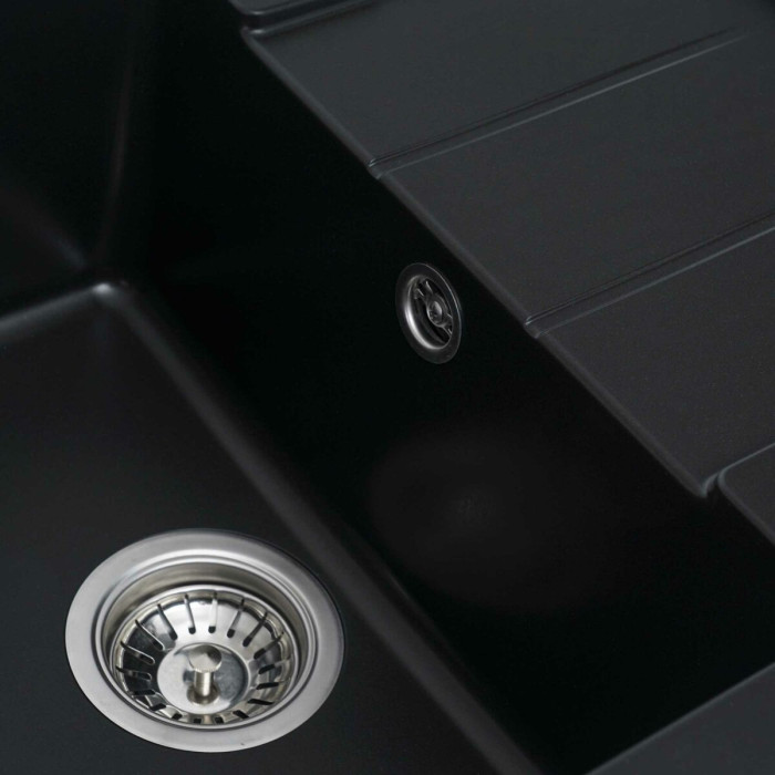 Valeso Intenso 6550 black – 65*50 cm sink with a wing and matte surface