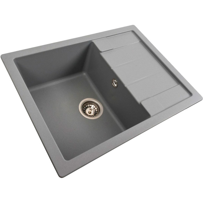 Valeso Intenso 6550 grey metallic – 65 cm inset countertop sink