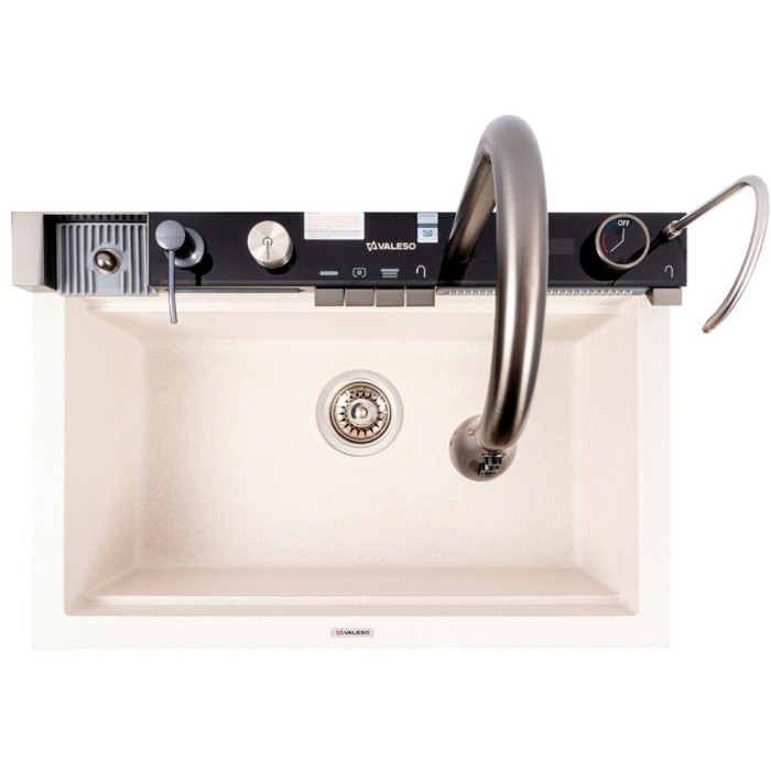 Valeso Irena 6846 white dotted - sink with faucet granite
