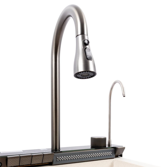 Valeso Irena 6846 white dotted - sink with faucet granite