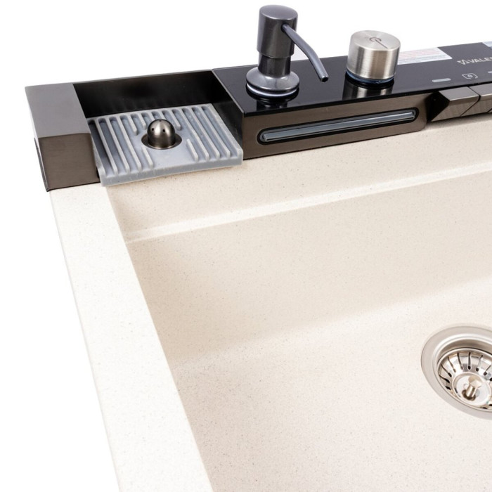 Valeso Irena 6846 white dotted - sink with faucet granite