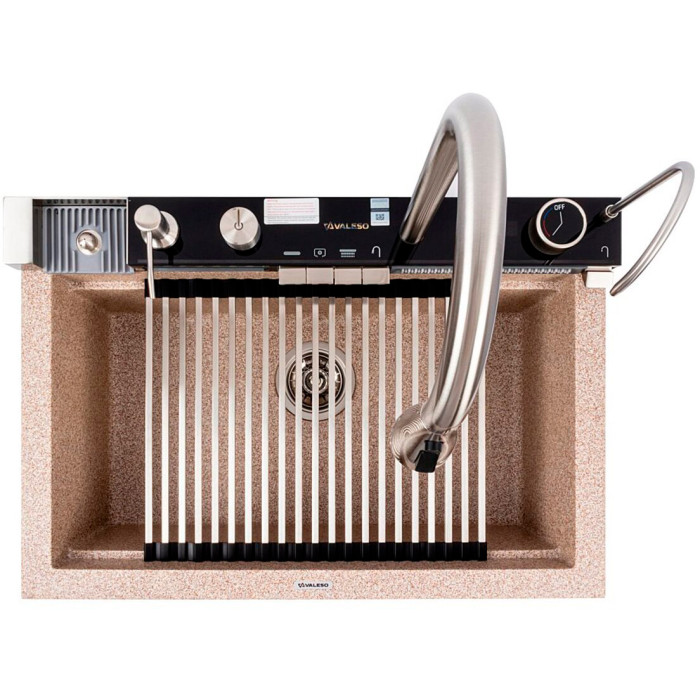 Valeso Irena 6846 Caramel — kitchen set with 68 cm granite sink